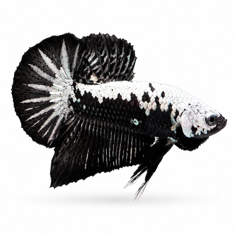 Half Black HMPK Samurai Betta
