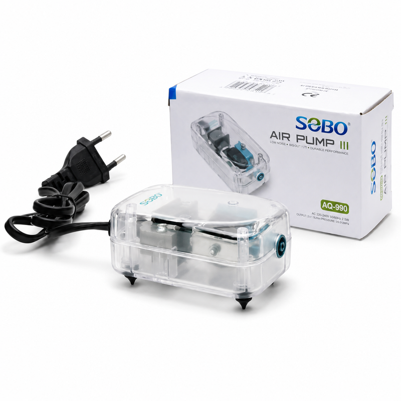 AQ-009 Şeffaf Hava Motoru 3W 3L/MİN Tek Çıkış